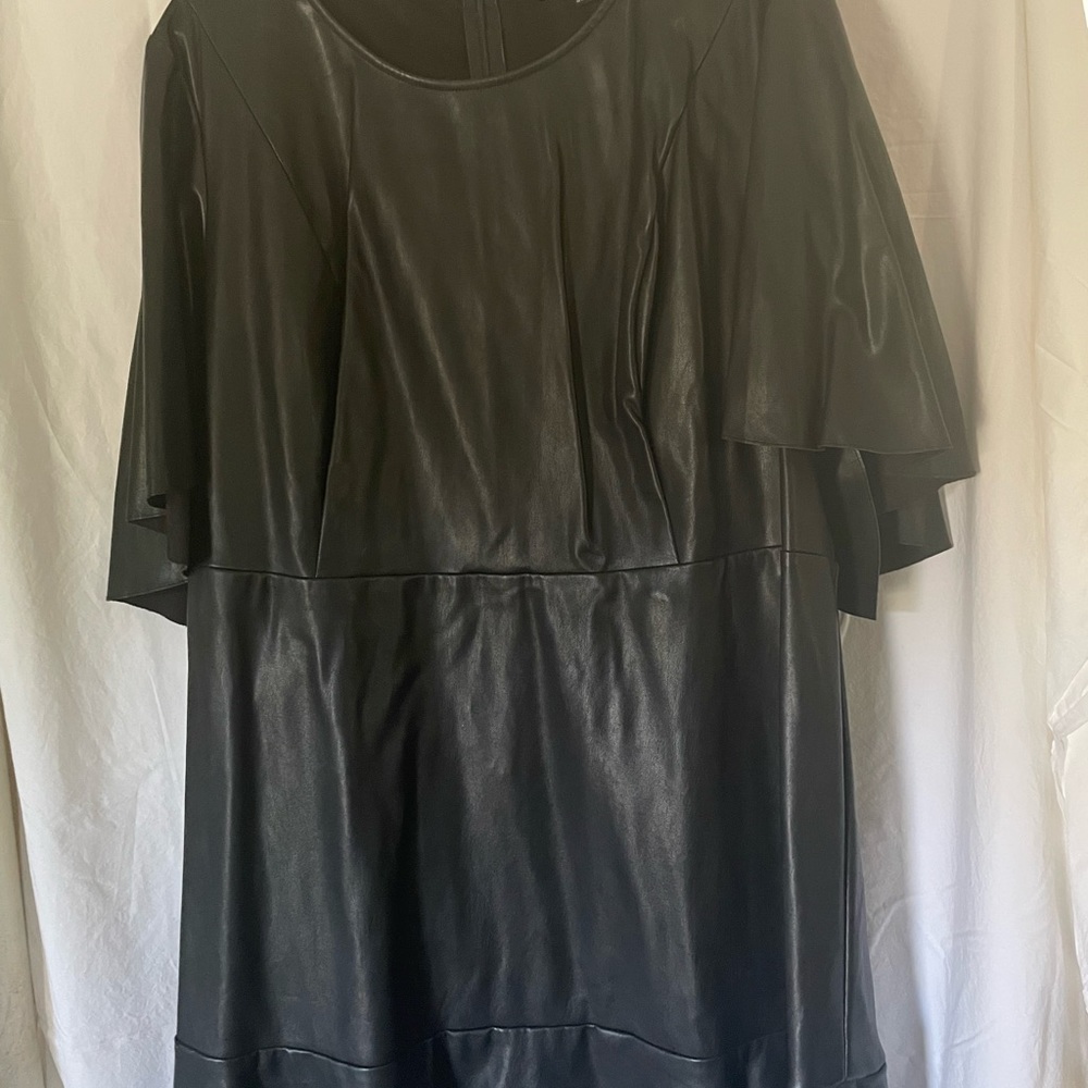 Plus size Faux leather dress
